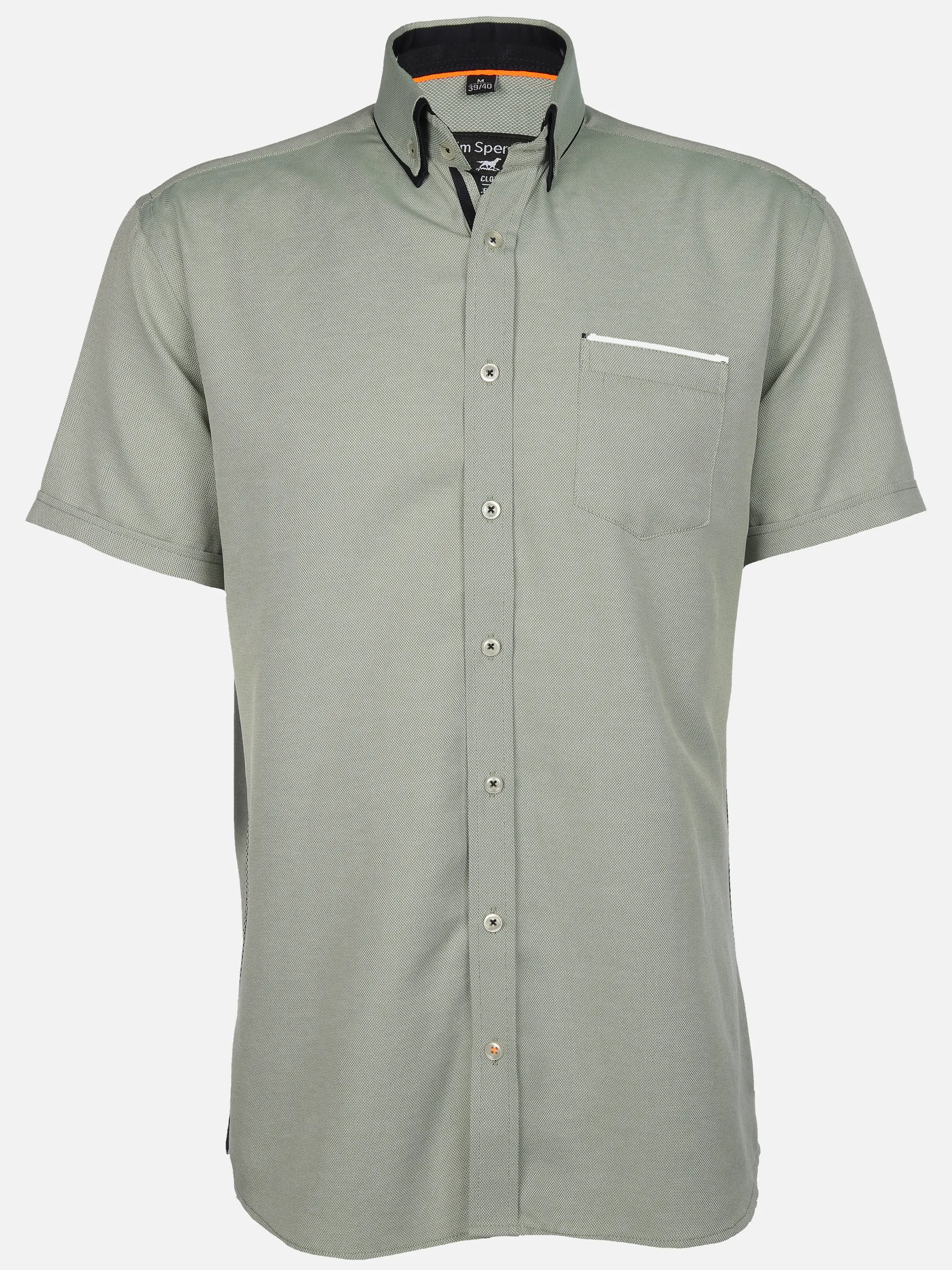 Jim Spencer He. Cityhemd 1/2 Arm celebrate Oliv 895164 KHAKI 1